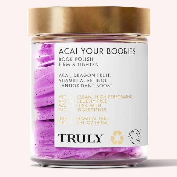 New! Truly- Acai Your Boobies Polish‎ Retexturizing Boob Scrub - Picture 1 of 13